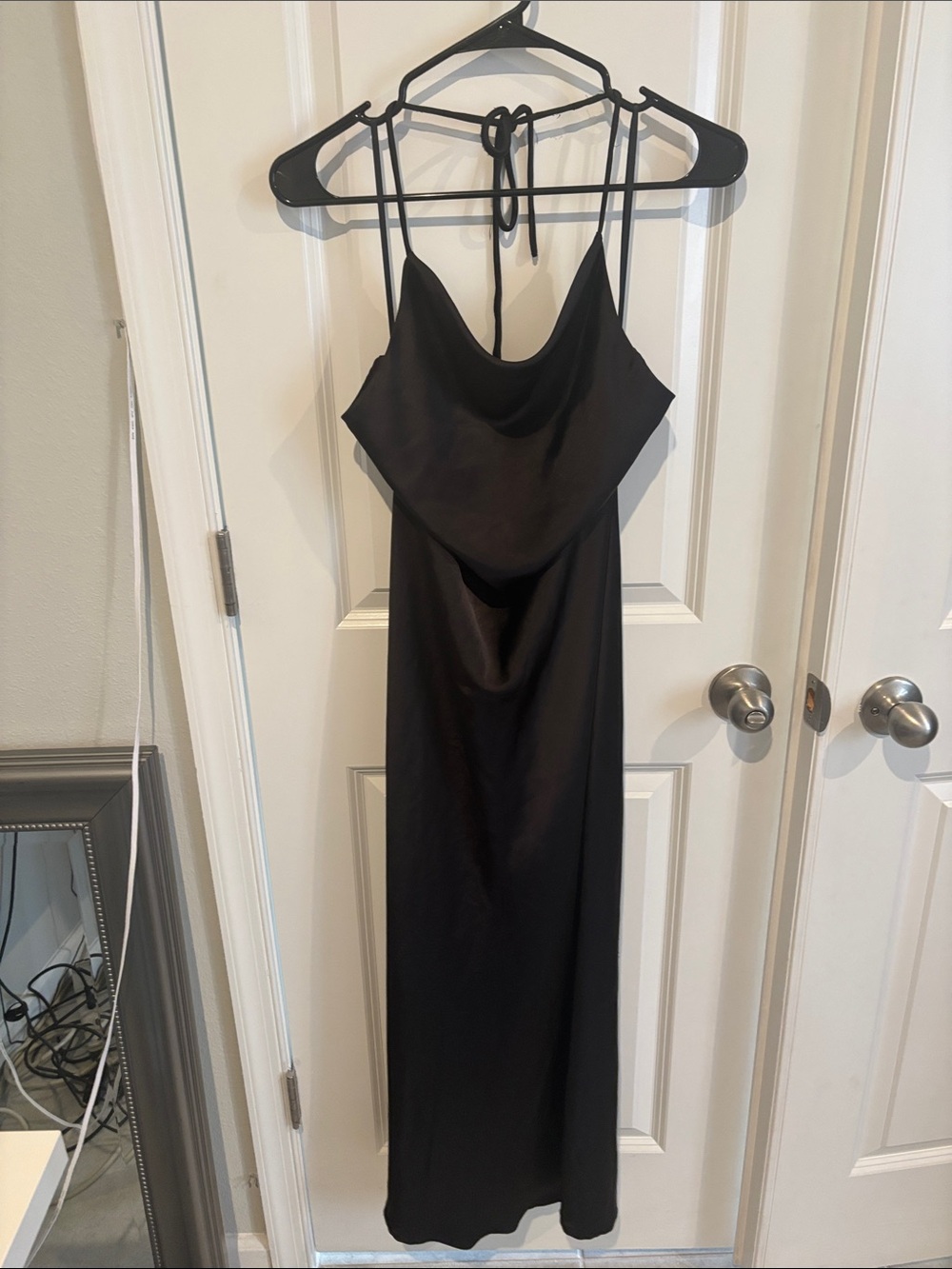 Princess Polly Black Cowl Neck Maxi Slip Dress